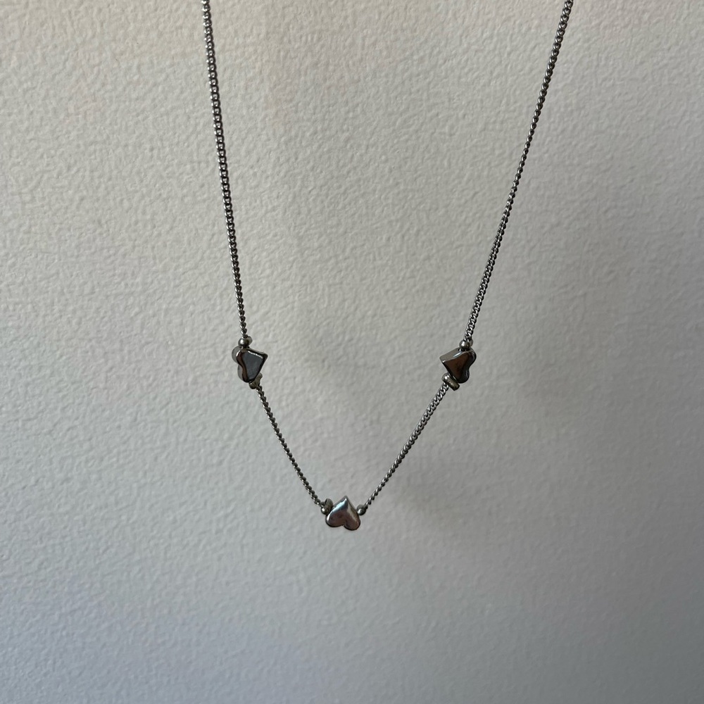 Girls Silver Heart Necklace